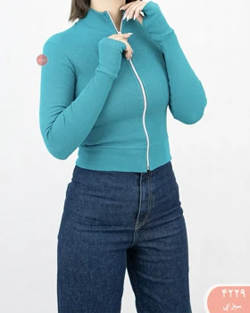 بلوزفینگری جلوزیپ 4229