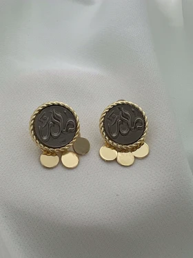 گوشواره مادر پولکی دو رنگ