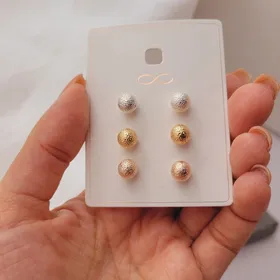 پک گوشواره گوی 3رنگ