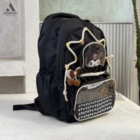 کوله پشتی دخترانه عروسکی Backpack A26 (مشکی)