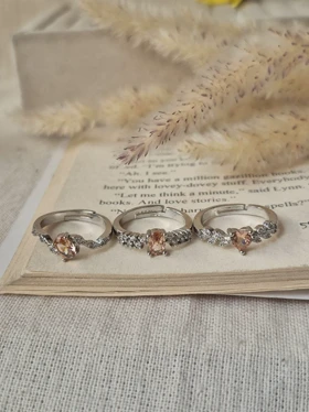 انگشتر جواهری فری سایز گلبهی