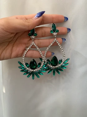 گوشواره جواهری سبز