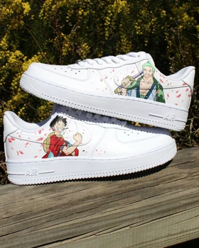 کفش اسپرت ONE PIECE کاستوم کتانی انیمه وان پیس ایرفورس نایک nike air force کد 84121