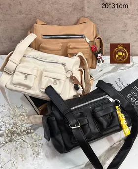 کیف دوشی جادار زنانه جلو جیب