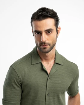 ام کی کالکشن پیراهن آستین کوتاه mk-25232-green