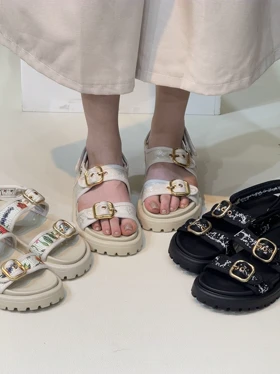 1213 صندل زنانه گوچی دو سگک پشت چسب GUCCI