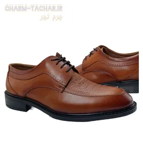کفش رسمی/مجلسی مردانه چرم طبیعی بندی