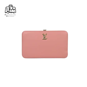 کیف پول زنانه موبایلی طرح لویی ویتون Louis Vuitton کد 01 (گلبهی)