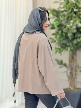 مانتو دو دکمه جیب نما ویدا