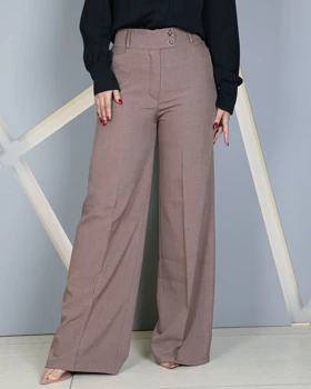 خرید شلوار پارچه ای بگ زنانه رنگ موکا Mocha Baggy Pants کد 8035