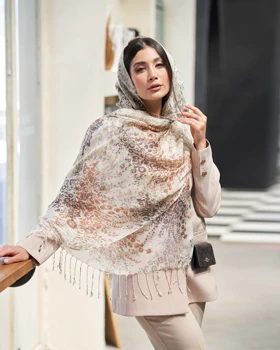 شال لینن طرحدار HQuality 20631