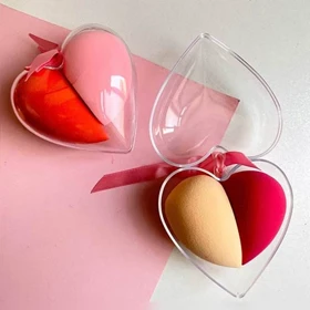 اسفنج آرایشی قلبی LML TOP دو عددی رنگ رندوم