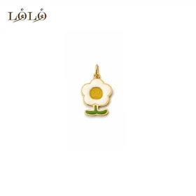 آویز گل میناکاری نقره