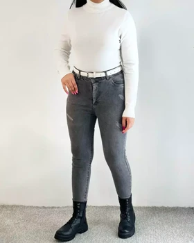 شلوار جین جذب تک‌رنگ کد 5542