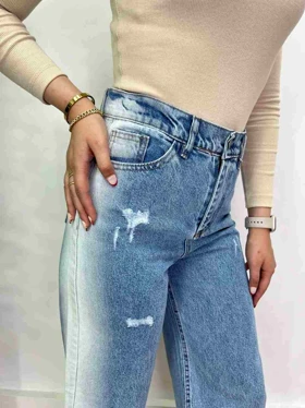 شلوار واید بگ بغل سایه گازوئیلی پارچه ترک کمرساده