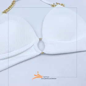 بیکینی کبریتی سفید پشت گردنی برند شهره