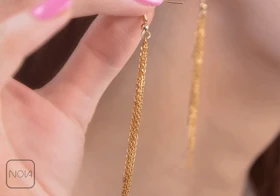 گوشواره استیل زنجیری
