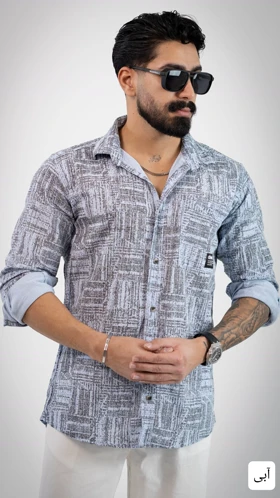 پیراهن مردانه کنفی اذین_کد4627
