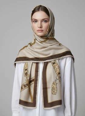 شال زنجیری فندی