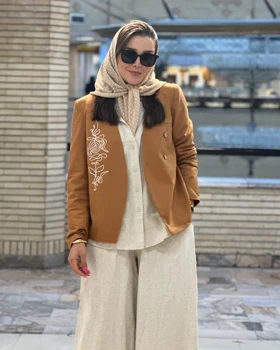 کت لینن گلدوزی