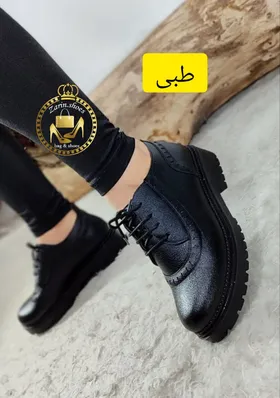 کفش طبی اسپرت چرم زنانه مدل خورشید تیم