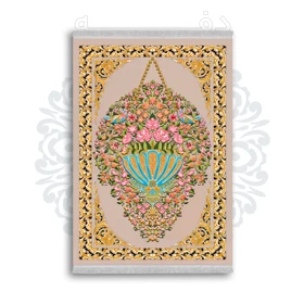 *جدید* فرشینه از جنس پارچه شانل مخمل ترک طرح فانتزی برند دفه کد 493