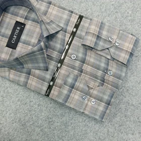 پیراهن چهارخونه استین بلند مردانه _ قواره کلاسیک _استایل رسمی