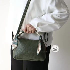 کیف زنانه دوشی - دستی مدل جولی (سبز یشمی)