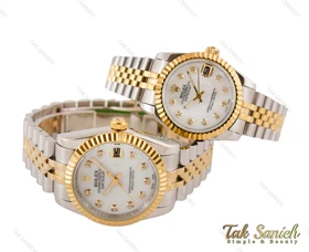 ساعت رولکس ست طلایی سیلور صفحه صدف Rolex-3636-S