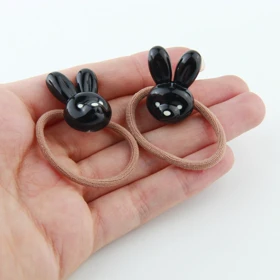 کش مو دخترانه مدل خرگوش دو عددی (قهوه‌ای)