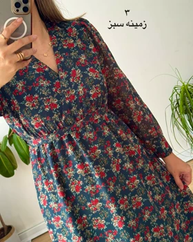 پیراهن حریر گلشید 2