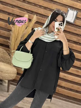 مانتو داکرون یقه حلقه