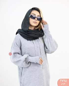 پیراهن بافت کلاه دار 4795