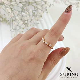 انگشتر ظریف با طرح قلب و نگین ژوپینگ Xuping
