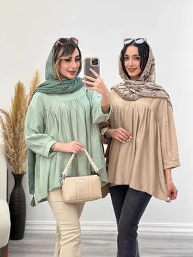مانتو جلو چین آستین پیله