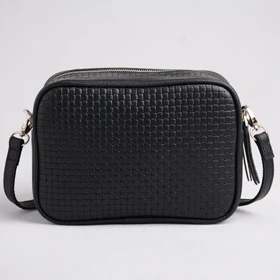 کیف چرم زنانه دوشی حصیری