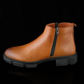 نیم بوت مردانه چرم یلسان مدل تایسز کد 515-GN