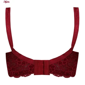 سوتین زنانه پانیذ زرشکی مدل بدون فنر کد 66327