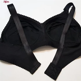 سوتین زنانه طرح برگی درشت مدل بدون فنر مشکی کد 5053