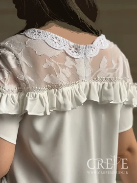 شومیز آستین کوتاه جلوچین