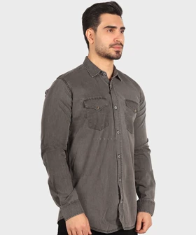 پیراهن جین مردانه آستین بلند 0776