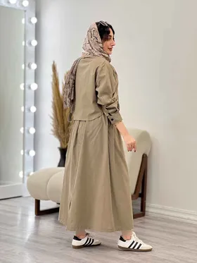 ست کت و دامن دو جیب سه دکمه