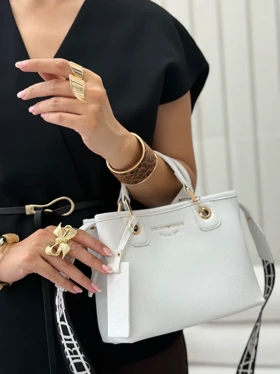 کیف زنانه چرمی ژامک (سفید)