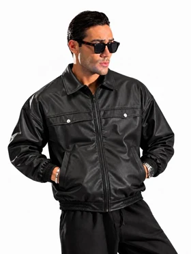 کاپشن چرم کد 5556-1