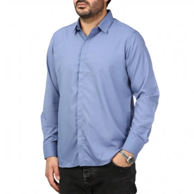 پیراهن آستین بلند ساده مردانه مدل 6102392