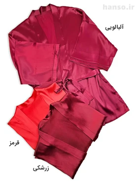 لباس خواب ساتن زنانه روبدوشامبر