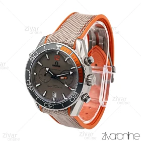 ساعت امگا سیمستر مردانه سه موتوره نارنجی طوسی 106799