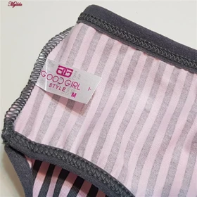 شورت زنانه گود گرل مدل راه راه طوسی کد 5013-4