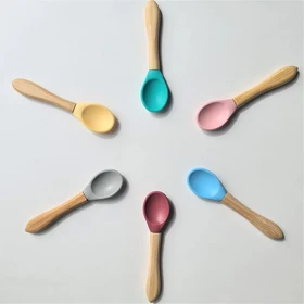 قاشق دسته چوبی minikoioi