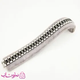دستبند مردانه رولکس نقره ای مشکی